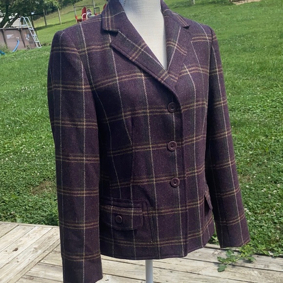 Talbots Jackets & Blazers - Talbots  Plaid Women's Blazer